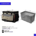 Titan by Arctic Zone Deep Freeze Cooler - 48 Can Zipperless Hardbody Cooler with Deep Freeze Insulation, HardBody Liner, and SmartShelf - Moss Green