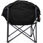 Yestomo Camping Chairs, Folding Chairs for Outside with Carry Bag, Moon Chairs for Adults with Cup Holder, Padded Camp Chair Support to 450LBS