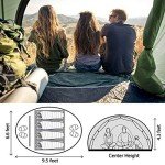 4 Person Easy Pop Up Tent, 9.5"x6.6"x52'',Waterproof Automatic Setup Tent, 2 Doors-Instant Family Tents for Camping, Hiking & Traveling, Green