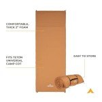 TETON Sports Universal Camp Pad; Sleeping Pad for Car Camping , Brown, Universal/80" x 30" x 2"