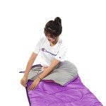 SWTMERRY Sleeping Bag 3 Seasons (Summer, Spring, Fall) Warm & Cool Weather - Lightweight,Waterproof Indoor & Outdoor Use for Kids, Teens & Adults for Camping Hiking, Backpacking and Survival (Purple)