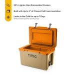 RTIC Ultra-Light 52 Quart Hard Cooler Insulated Portable Ice Chest Box for Beach, Drink, Beverage, Camping, Picnic, Fishing, Boat, Barbecue, 30% Lighter Than Rotomolded Coolers, Trailblazer