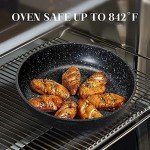 Kitchen Academy Detachable Handle Induction Cookware Sets - 10 Piece Non-stick Cooking Pots and Pans, Black Granite Stackable RV Cookware for Camp