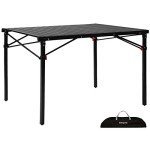KingCamp Lightweight Compact Folding Camping Table,Stable Aluminum Alloy Folding Roll up Table for 4-6 Person for Picnic, Camping, Barbecue and Party,Portable Multifunctional Table with Carry Bag