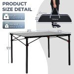 KingCamp Lightweight Compact Folding Camping Table,Stable Aluminum Alloy Folding Roll up Table for 4-6 Person for Picnic, Camping, Barbecue and Party,Portable Multifunctional Table with Carry Bag