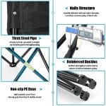 HaSteeL Foldable Camping Chair Set of 2, Folding Camp Chairs for Adults, Large Portable Lawn Chair for Outdoors Fishing, Hiking, Travel, Picnic, Beach, Supports 275lbs & Include Storage Bags (Black)