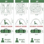 Vela Camping Tent for 2 Person, 4 Person, 6 Person - Waterproof Two Person Tents for Camping, Small Easy Up Tent for Family, Outdoor, Kids, Scouts in All Weather and All Season by Clostnature