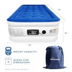 SoundAsleep Dream Series Luxury Air Mattress with ComfortCoil Technology & Built-in High Capacity Pump for Home & Camping- Double Height, Adjustable, Inflatable Blow Up, Portable - Twin Size