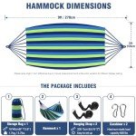 Anyoo Garden Cotton Hammock Comfortable Fabric Hammock with Tree Straps for Hanging Sturdy Hammock Up to 660lbs Portable Hammock with Travel Bag for Camping Outdoor/Indoor Patio Backyard