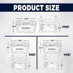 EchoSmile 25/30/35/40/60/75 Quart Rotomolded Cooler, Built to Stand up to The Rigors of The Journey