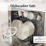 Redchef Ceramic Pots and Pans Set Non Stick, Nonstick Kitchen Cookware Sets, Non Toxic Pots and Pans Set Non Stick, PFAS PFOA & PTFE Free, Detachable Handle Pots and Pans 5 Piece, RV Cookware