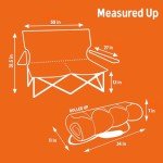 Kelty Low Loveseat Camping Chair – Portable, Folding Chair for Festivals, Camping and Beach Days, Dark Shadow/Navy