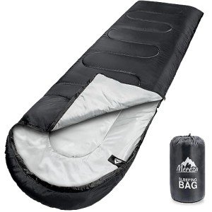 MEREZA Sleeping Bags XL for Adults Mens Large Wide Sleeping Bag for Camping & Backpacking Big and Tall Sleeping Bags for Women 4 Season Warm & Cool Weather with Compression Sack 20-32°F