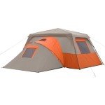 Ozark Trail 11 Person 3 Room 14' x 14' Instant Cabin Tent (Orange)