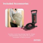 Intex Kids Travel Air Mattress Inflatable Bed with Raised Sides and Hand Pump - Portable Blow-Up Toddler Traveler Bed for Children's Naps or Sleep