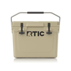 RTIC 20 QT Ultra-Tough Cooler Hard Insulated Portable Ice Chest Box for Beach, Drink, Beverage, Camping, Picnic, Fishing, Boat, Barbecue, Tan