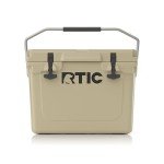 RTIC 20 QT Ultra-Tough Cooler Hard Insulated Portable Ice Chest Box for Beach, Drink, Beverage, Camping, Picnic, Fishing, Boat, Barbecue, Tan