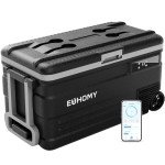 EUHOMY 12 Volt Refrigerator, 80QT(75L) 12V Fridge, Electric Cooler APP Control, Car Fridge 12/24V DC 110-240V AC, Car Refrigerator 0℉~68℉, 12 Volt Cooler for Camping, Trip, Truck, Boating, Outdoor
