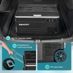 EUHOMY 12 Volt Refrigerator, 80QT(75L) 12V Fridge, Electric Cooler APP Control, Car Fridge 12/24V DC 110-240V AC, Car Refrigerator 0℉~68℉, 12 Volt Cooler for Camping, Trip, Truck, Boating, Outdoor