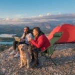 Hikero Portable High Back Camping Chair, Support Heavy Duty 440 lbs, Lightweight Folding Chair with Adjustable Pillow for Hiking, Beach, Backpacking (Green)