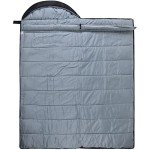 Alpine Swiss 0°C (32°F) Sleeping Bag Lightweight Waterproof with Compression Sack Adults All Seasons Camping Hiking Backpacking Travel Outdoor Indoor Black Gray