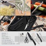 Wesqunie Camping Utensils Cooking Set - 25 Pcs Camping Cookware Accessories Set, Portable Outdoor Camp Cooking Essentials Equipment Kit, Camp Kitchen Organizer Gear for Rv Picnic Grill Travel