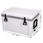 VEVOR Ultra-Light Hard Cooler 52 QT, Ice Retention Cooler with Heavy Duty Handle, Ice Chest Lunch Box for Camping, Travel, Outdoor, Keeps Cool for up to 6 Days, 30% Lighter Than Rotomolded Coolers