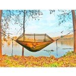 Sunyear Camping Hammock, Portable Single & Double Hammock with Net, 2 Person Hammock Tent with 2 * 10ft Straps, Best for Outdoor Hiking Survival Travel