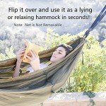 Sunyear Camping Hammock, Portable Single & Double Hammock with Net, 2 Person Hammock Tent with 2 * 10ft Straps, Best for Outdoor Hiking Survival Travel
