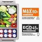 EUHOMY 12 Volt Refrigerator, 48QT(45L) Electric Cooler, 12V Fridge APP Control, 12V Cooler -4℉~68℉, Portable Freezer 12/24V DC 110-240V AC for Camping, Travel, Truck, Home