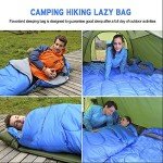 Lightweight Sleeping Bag, 3 Season Sleep Bags for Kids Adults Girls Women, Microfiber Filled Warm Cool Cold Weather 5-20 Degree for Backpacking/Hiking/Naturehike/Camping with Compression Sack -Blue