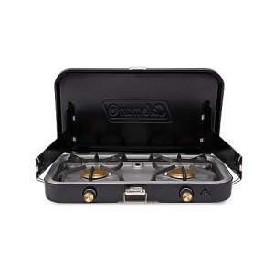 Coleman 1900 Collection 3-in-1 Propane Camping Stove with Matchless Lighting, Cast Iron Griddle & Grill Grates. Perfect for Camping, Tailgating, Grilling & More with 24,000 BTUs Power