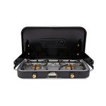 Coleman 1900 Collection 3-in-1 Propane Camping Stove with Matchless Lighting, Cast Iron Griddle & Grill Grates. Perfect for Camping, Tailgating, Grilling & More with 24,000 BTUs Power