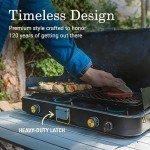 Coleman 1900 Collection 3-in-1 Propane Camping Stove with Matchless Lighting, Cast Iron Griddle & Grill Grates. Perfect for Camping, Tailgating, Grilling & More with 24,000 BTUs Power