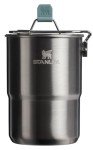 Stanley Wildfare Go 4-Piece Stainless Steel Two Cup Cook Set | 32 oz Pot and Lid with Fold & Lock Handle | 2 Stacking Cups | Camping Essentials for Your Camp Kitchen | BPA-Free | Shale + Charcoal
