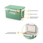 RTIC Ultra-Light 32 Quart Hard Cooler Insulated Portable Ice Chest Box for Drink, Beverage, Beach, Camping, Picnic, Fishing, Boat, Barbecue, 30% Lighter Than Rotomolded Coolers, Sage/Beach