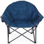 Yestomo Camping Chairs for Adults, Oversized Lawn Chairs, Moon Lence Folding Heavy Duty Camp Chair with Carry Bag, Support to 450LBS