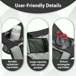 Youtanic Oversized Camping Chair, Portable Folding Camping Chairs with Side Pocket, Cup Holder and Carry Bag, Heavy Duty Outdoor Camping Chairs for Adults, Fishing, Sports, Trip, up to 400lbs, Style 4