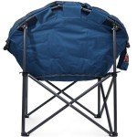 Yestomo Camping Chairs for Adults, Oversized Lawn Chairs, Moon Lence Folding Heavy Duty Camp Chair with Carry Bag, Support to 450LBS