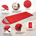 10 Pcs 0 Degree Camping Sleeping Bags Bulk for Adults Cold Weather Sleeping Bags 4 Season Warm Waterproof Lightweight with Compression Sack for Backpacking Hiking Travel Homeless(Multicolor)