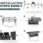 WUROMISE Sanny Outdoor Folding Portable Picnic Camping Table, Aluminum Roll-up Table with Easy Carrying Bag for Indoor,Outdoor,Camping, Beach,Backyard, BBQ, Party, Patio, Picnic