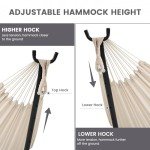 Lazy Daze Hammocks Double Hammock with 9ft Space-Saving Steel Stand Includes Portable Carrying Case, 450 Pounds Capacity (Natural)