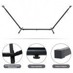 Lazy Daze Hammocks Double Hammock with 9ft Space-Saving Steel Stand Includes Portable Carrying Case, 450 Pounds Capacity (Natural)