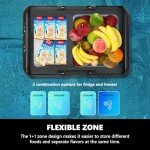 EUHOMY 12 Volt Refrigerator, 19 QT(18 L) Portable Freezer, Electric Cooler -4℉~68℉, 12V Car Fridge Reversible Door, Portable Freezer 12/24V DC & 120-240V AC for Camping, Truck, Travel