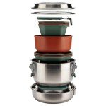 Gerber Gear ComplEAT Cook Set - Dishwasher-Safe Camping Cookware for Outdoor Cooking - Includes Saute Pan, Stock Pot, 4 Plates, 4 Bowls, Mixing Bowl & More