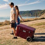 YETI Tundra Haul Portable Wheeled Cooler, Wild Vine Red
