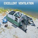 PORTAL 8 Person Family Camping Tent with Screen Porch, Waterproof Tunnel Tent with Raifly, Large Tents for Outdoor Camping, Yard