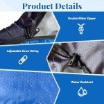 CONTUK Sleeping Bags for Adults, Green Material, Waterproof, Improved Skin-Friendly Poly-Pongee Lining, Camping Sleeping Bag with Optimized Zippers and Stitching, Blue & Black, 3 Seasons