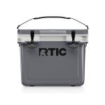 RTIC Ultra-Light 22 Quart Hard Cooler Insulated Portable Ice Chest Box for Drink, Beverage, Beach, Camping, Picnic, Fishing, Boat, Barbecue, 30% Lighter Than Rotomolded Coolers, Dark Grey & Cool Grey