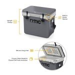 RTIC Ultra-Light 22 Quart Hard Cooler Insulated Portable Ice Chest Box for Drink, Beverage, Beach, Camping, Picnic, Fishing, Boat, Barbecue, 30% Lighter Than Rotomolded Coolers, Dark Grey & Cool Grey